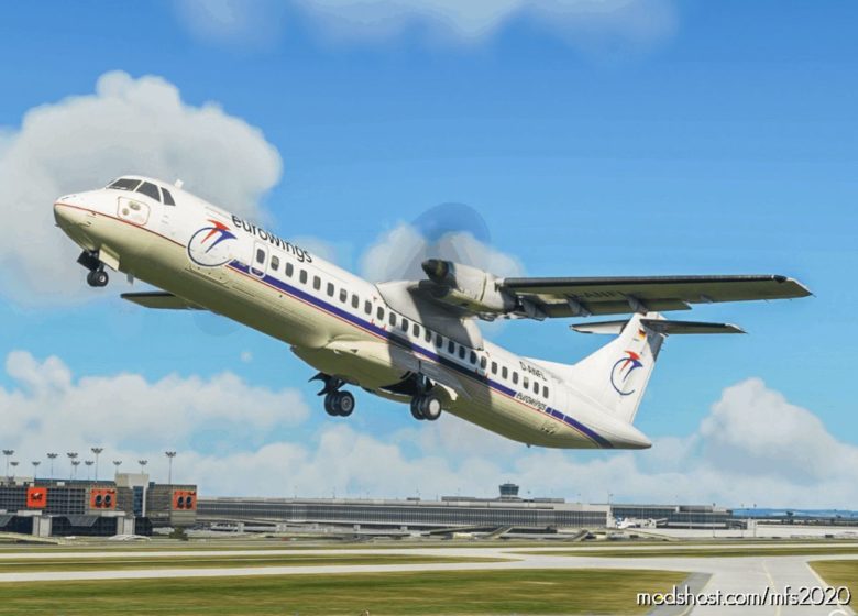 MSFS 2020 Airbus Livery Mod: Eurowings ATR 72 V1.1 (Featured)