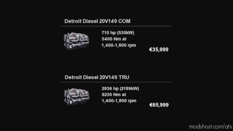 ATS Engines Part Mod: Detroit Diesel 20V149 (Featured)