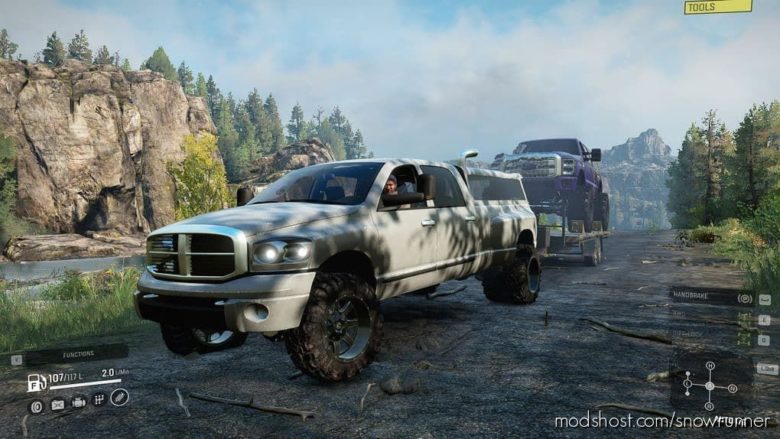 SnowRunner Ram Car Mod: Frog’s 3RD GEN RAM 3500 V1.0.1 (Featured)