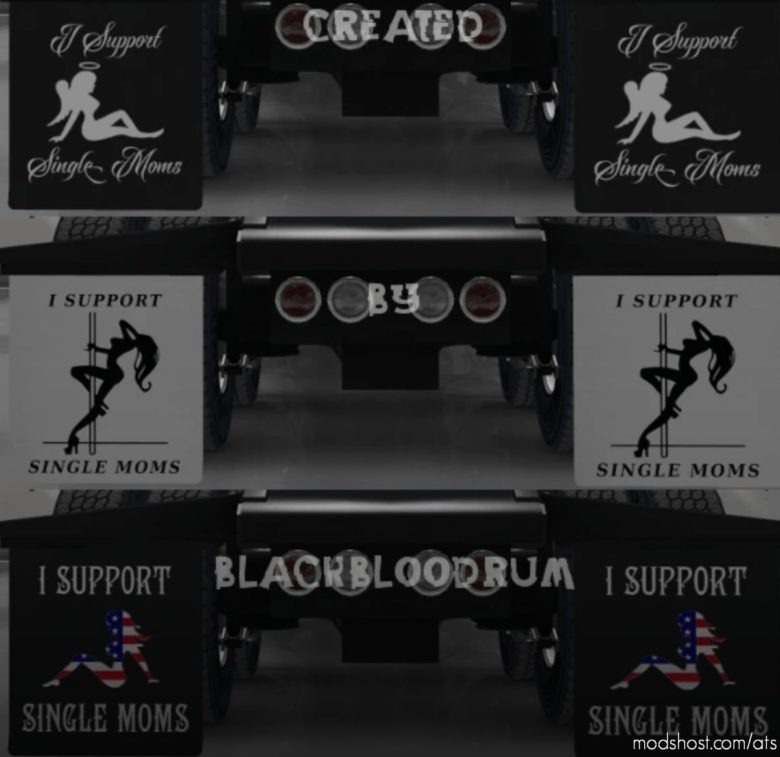 ATS Part Mod: Single Moms Mudflap Pack V3.3.1 1.40 (Featured)