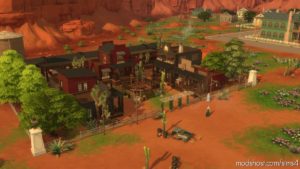 Sims 4 House Mod: Full Western Town With Train – 50×40 NO CC (Image #19)