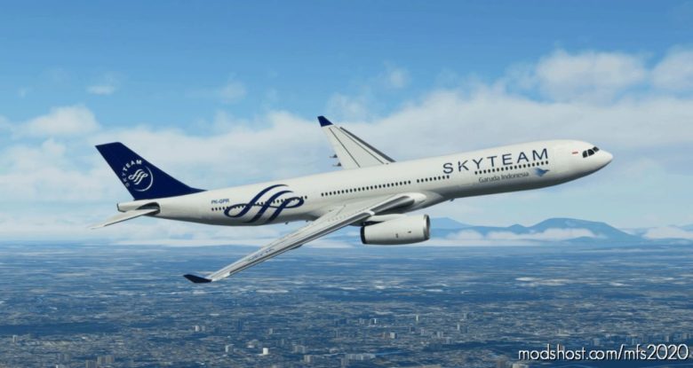 MSFS 2020 Indonesia Mod: 8K Garuda Indonesia Skyteam Livery A330-300 (Featured)