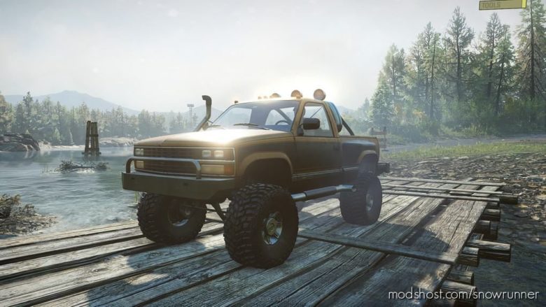 SnowRunner Chevy Car Mod: Glitchworks Tuned Chevy CK1500 V1.1.2 (Featured)