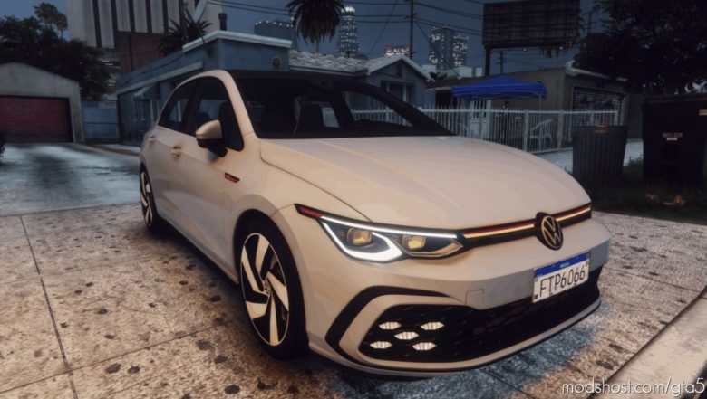 GTA 5 Volkswagen Vehicle Mod: Golf MK8 GTI 2020 (Featured)