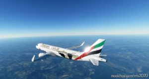 MSFS 2020 A320neo Livery Mod: Airbus A320Neo – Emirates (United For Wildlife) (Featured)