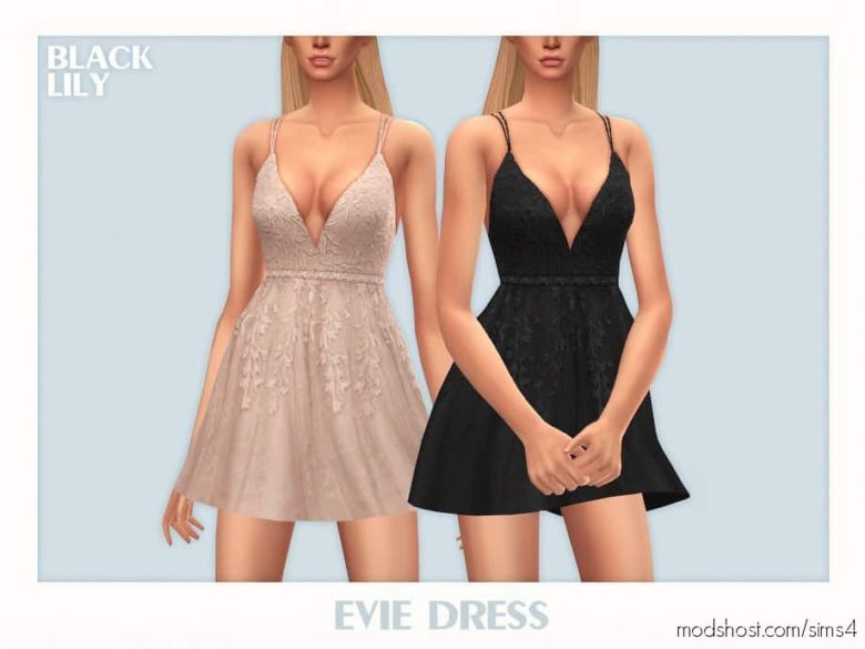 Sims 4 Clothes Mod: Evie Dress (Featured)