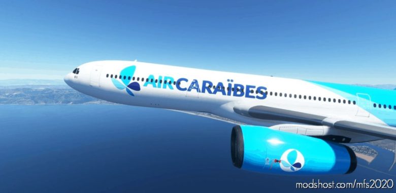 MSFS 2020 A330 Livery Mod: Frenchbee / AIR Caraibes A330-300 (PMP) 8K (Featured)