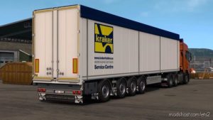 ETS2 Standalone Trailer Mod: Kraker WalkingFloor Pack By Kast V2.1.5 (Featured)