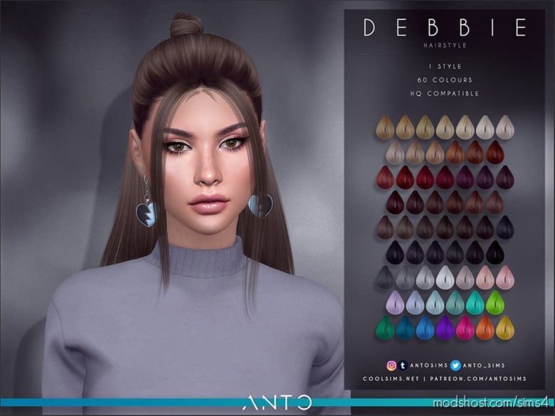 Sims 4 Mod: Debbie (Hairstyle) (Featured)