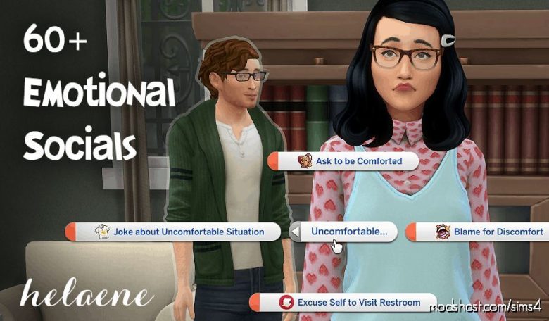 Sims 4 Mod: Helaene – Emotional Socials (Featured)