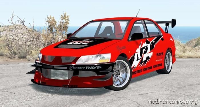 BeamNG Mitsubishi Car Mod: Lancer Evolution IX GSR Tokyo Drift (Featured)