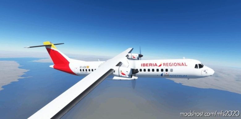 MSFS 2020 8K Livery Mod: Iberia Regional / AIR Nostrum ATR 72-600 8K (Featured)