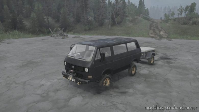 MudRunner Volkswagen Car Mod: Transporter T3 V03.04.21 (Featured)