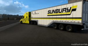 ATS Freightliner Skin Mod: Sunbury Transport Cascadia And Chip VAN Combo (Image #2)