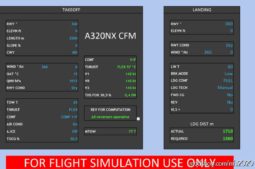 MSFS 2020 A320 Mod: Takeoff – Landing Performance Calculator A320 V1.3 (Featured)