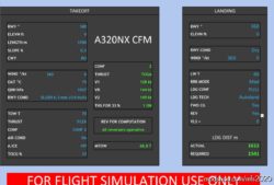 MSFS 2020 A320 Mod: Takeoff – Landing Performance Calculator A320 V1.3 (Image #2)