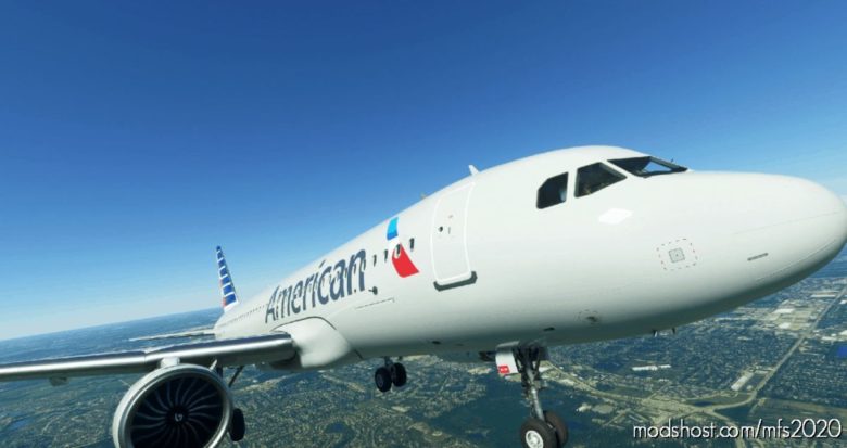 MSFS 2020 Livery Mod: A32NX American Airlines Ultra (Featured)