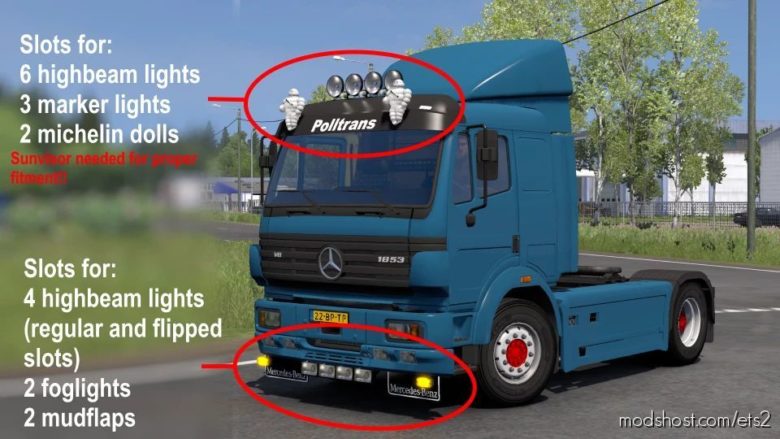 ETS2 Part Mod: Slots For The Mercedes SK By XBS (Featured)