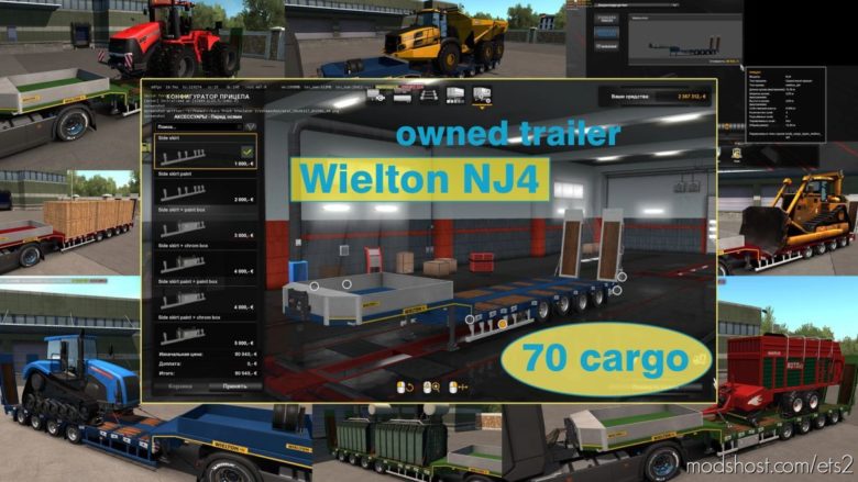 ETS2 Overweight Mod: Ownable Overweight Trailer Wielton NJ4 V1.7.6 (Featured)