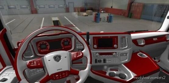 ETS2 Scania Mod: Next GEN RED – White Interior 1.40 (Featured)