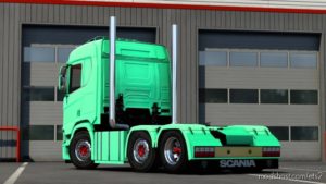 ETS2 Scania Part Mod: Straight Exhaust Pipes For Scania Next-Gen Trucks (Featured)