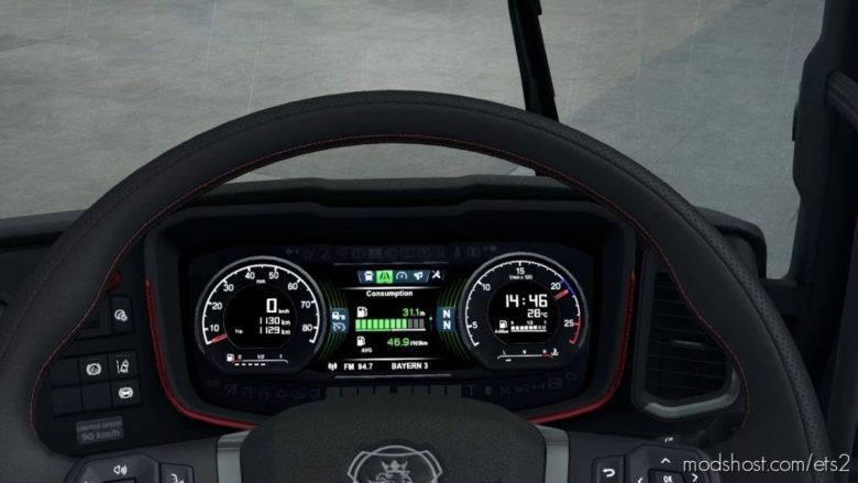 ETS2 Scania Part Mod: S Dashboard Computer V1.7.1 1.40 (Featured)