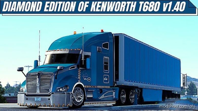 ATS Kenworth Skin Mod: Diamond Edition Of Kenworth T680 1.40 (Featured)