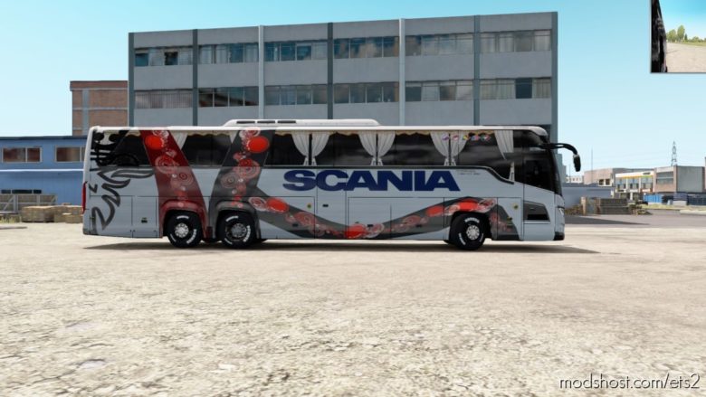 ETS2 Scania Bus Mod: Touring White 2021 1.39 - 1.40 (Featured)