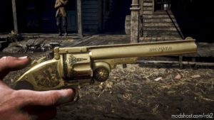 RDR2 Weapon Mod: ‘Morgan’ Text Engraving ON The Schofield Revolver (Image #2)