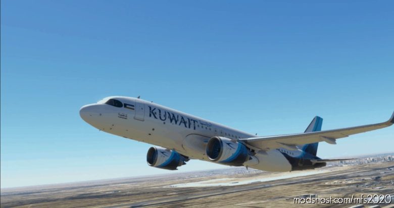 MSFS 2020 Kuwait Livery Mod: A32NX FBW A320 NEO Kuwait Airways (Featured)