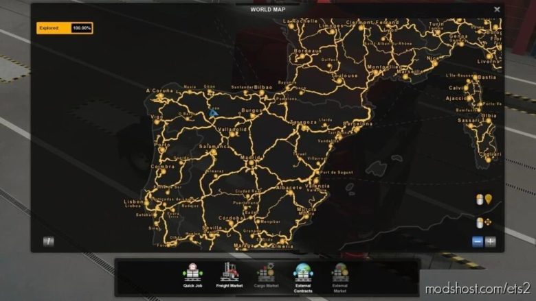 ETS2 Mod: Full Save Game For 1.40 Full Map DLC Iberia 100% Discovered (Featured)