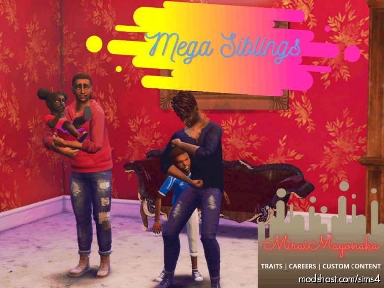 Sims 4 Mod: Mega Siblings (Featured)