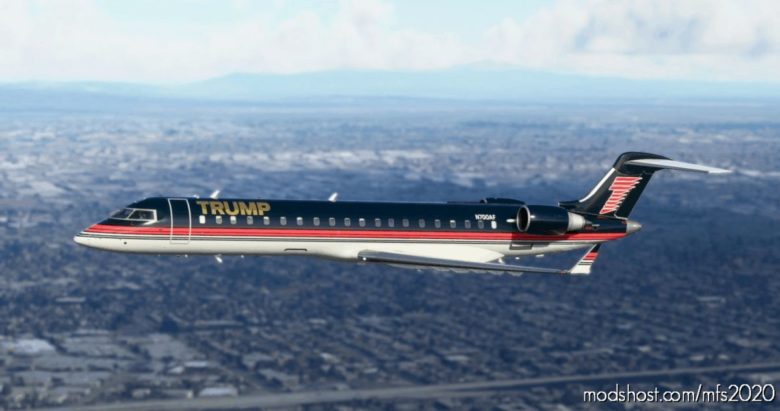 MSFS 2020 8K Livery Mod: Trump CRJ 700 – 8K (Featured)