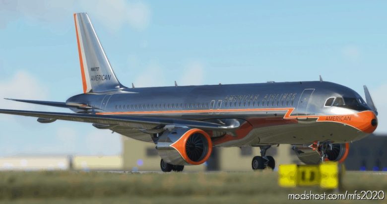 MSFS 2020 A32NX Livery Mod: FBW A32NX American Airlines 1950S (Featured)