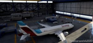 MSFS 2020 A320neo Livery Mod: A32NX Airbus A320Neo Eurowings D-Aizq In 8K V1.0.3 (Image #2)