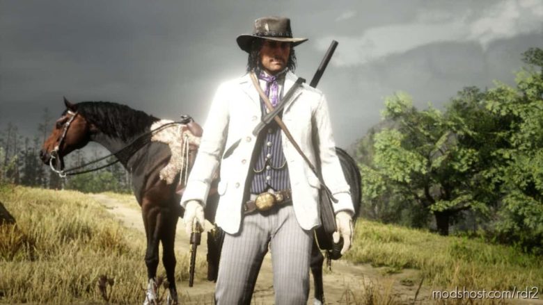 RDR2 Player Mod: White Worsted Coat (Featured)