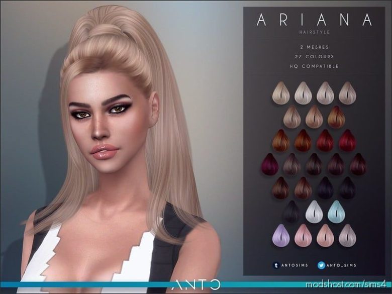 Sims 4 Mod: Ariana Hair (Featured)