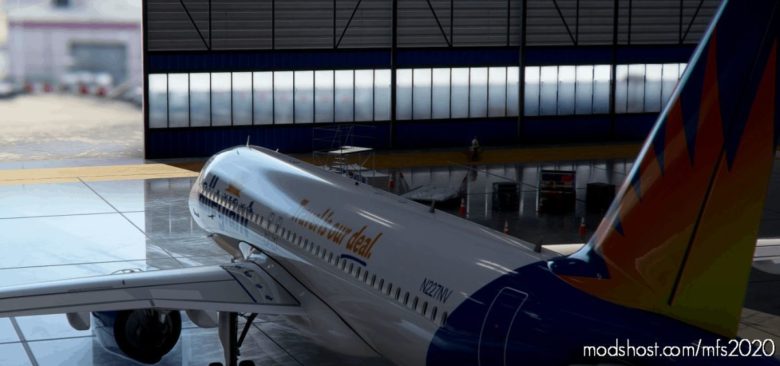 MSFS 2020 A320neo Livery Mod: A32NX Airbus A320Neo Allegiant Airlines N227NV In 8K V1.0.1 (Featured)