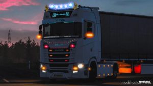 ETS2 Scania Part Mod: Mega Light Pack & More Lights Addon 1.40 (Featured)