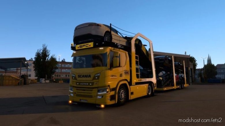 ETS2 Scania Truck Mod: P Cartransporter For Eugene Scania Pack V4.0 (Featured)