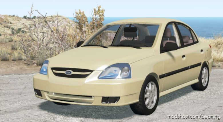 BeamNG Kia Car Mod: RIO Sedan (DC) 2003 (Featured)