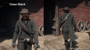 RDR2 Mod: Worn Shotgun Jacket Black OR Olive (Image #2)