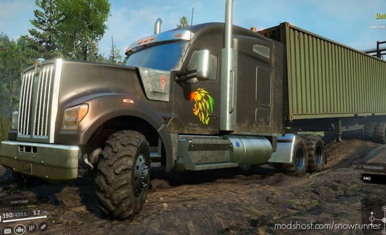 SnowRunner Kenworth Truck Mod: W990 V1.1 (Featured)