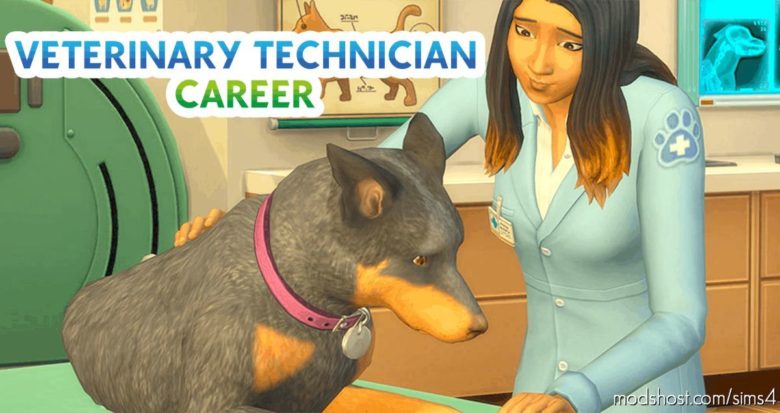 Sims 4 Mod: Veterinary Technician Career (Featured)