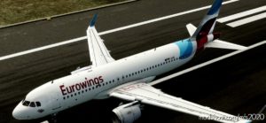 MSFS 2020 8K Livery Mod: A32NX Airbus A320Neo Eurowings Dirty D-Aewq In 8K V1.0.1 (Image #2)