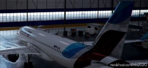 MSFS 2020 8K Livery Mod: A32NX Airbus A320Neo Eurowings Dirty D-Aewq In 8K V1.0.1 (Image #3)