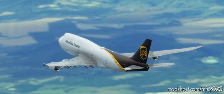 MSFS 2020 Boeing Livery Mod: Ultra No-Mirror Asobo Boeing 747-8I United Parcel Service (UPS) (Featured)