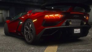 GTA 5 Lamborghini Vehicle Mod: Aventador SVJ Roadster V1.01 (Image #4)