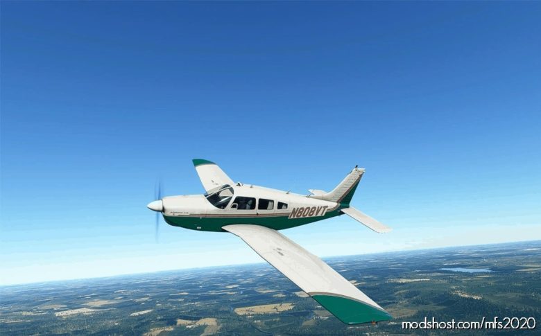 MSFS 2020 PA-28R Livery Mod: Just Flight’S Arrow III N808VT (Featured)