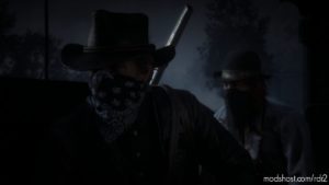 RDR2 Player Mod: Green And Yellow And A Black Pattern Bandanas (Image #4)